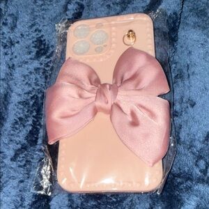 Elegant Pink Phone Case with Bow